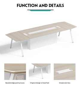 Mesa de estudio de madera <span class=keywords><strong>MDF</strong></span> para reuniones, muebles de oficina - Product Image 5