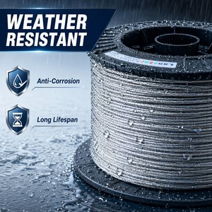 <span class=keywords><strong>Filo</strong></span> in Lega di Alluminio Intrecciato da 1,6mm, 500m, Antiruggine <span class=keywords><strong>per</strong></span> <span class=keywords><strong>Recinzioni</strong></span> Elettriche - Product Image 4