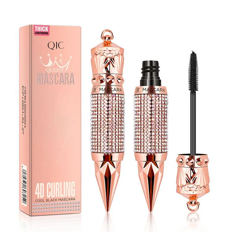 Vente en gros de mascara 4D Fiber Queen personnalisé de marque privée mascara noir 4D imperméable et allongeant longue durée