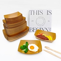 Barquettes alimentaires jetables en papier kraft résistant à la graisse |   Logo personnalisé pour les nouilles, la poulet frit et les frites |   Restaurant à domicile