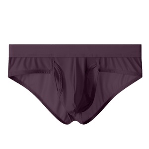 <strong>Men's</strong> Mid-Rise Knitted Spandex/Nylon Breathable Thin Side Opening <strong>Personalised</strong> No Removal No Take off <strong>Boxer</strong> Briefs - Product Image 6