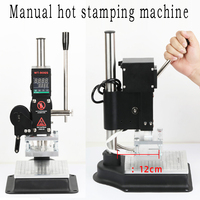 Machine d'étiquetage semi-automatique San-Tech pour cuir, PVC, contrôle numérique de la température 100-350°C, cartons portables, papier