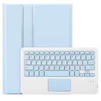 Keyboard dengan casing pelindung, penutup dengan Keyboard Trackpad nirkabel QWERTY bahasa Inggris untuk Samsung Galaxy Tab A8 10.5 "X205/X200