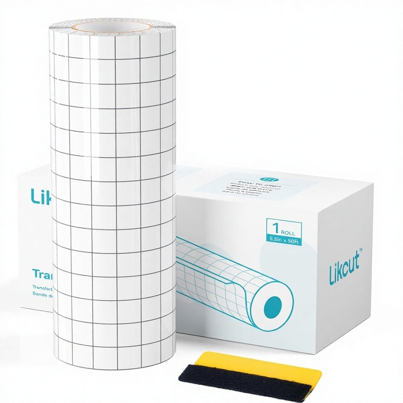 LIKCUT Clear Vinyl Transfer Paper Tape