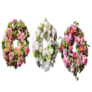 2025 CORONA DE ROSAS ARTIFICIAL DE POLIÉSTER DE 20CM MÁS NUEVA - Product Image 1