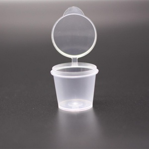 Space-Saving Clear 26ml PP Mini Condiment Pot with Snap-on Lid for Takeout & Catering Sauce Service - Product Image 1