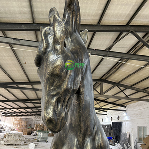 Scultura in metallo grande rame ottone salto in arabia scultura di cavallo Custom Home Garden Art a grandezza naturale - Product Image 4