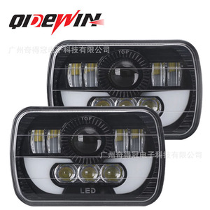 Faros LED Qidewin de 7 Pulgadas Estilo Cuerno de Toro Cuadrados para Modificación de Autos, Camionetas y Furgonetas - Product Image 3