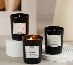 Bougies Parfumées Personnalisables <span class=keywords><strong>en</strong></span> Stock, Naturelles et Biologiques, de Luxe, Sans Fumée, <span class=keywords><strong>en</strong></span> Cire de Soja, Bocal <span class=keywords><strong>en</strong></span> <span class=keywords><strong>Verre</strong></span> Blanc ou Noir – Idéal Cadeaux de Mariage pour Invités - Product Image 3