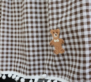 Pare-soleil de fenêtre latérale Ours brun Rideaux en coton/lin Cuisine Demi-court Protection pour bébé Chambre d'enfant Utilisation à la maison et en voiture Écologique - Product Image 5