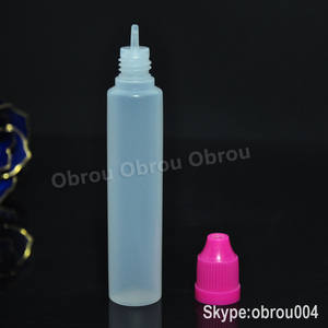 Botellas de forma larga 20ml 30ml 50ml Forma de pluma de compresión vacía Tapa de tornillo Tipo PE Cuentagotas pequeño Botellas de plástico Boquilla larga - Product Image 5