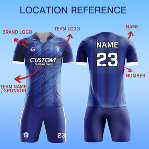 Uniforme de Fútbol Personalizado por Sublimación OEM ODM, Cuello Redondo, Ropa Deportiva de Equipo, Tela Jacquard, Uniforme de Entrenamiento de Fútbol Z25802 - Product Image 3