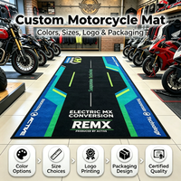 Tapete Personalizado para Motocicletas con Logotipo, Tapete de Exhibición para Motocicletas de Marca, Tapete Resistente para Taller para Concesionarios de Motocicletas