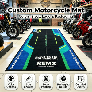 Tapis de moto personnalisé avec logo, tapis de présentation de moto de marque, tapis de sol durable pour atelier de concession de motos - Product Image 1