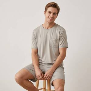 Ensemble de pyjama 2 pièces en bambou pour hommes – Tenue décontractée personnalisée et confortable pour homme – Vêtements de nuit amples – Vente en gros usine - Product Image 1