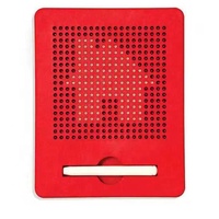 Tableau magnétique en plastique pour enfants et tout-petits, avec perles magnétiques et stylet, 5,8x5 pouces, jouet de voyage pour avion et voiture