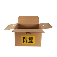 Boîte d'expédition en carton ondulé kraft personnalisée avec impression de logo en couleur pour la livraison et la vente au détail de produits frais, fruits, légumes et épiceries