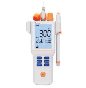 เครื่องวัดค่า pH แบบพกพาที่ได้รับการรับรองมาตรฐาน CE ความแม่นยำสูง พร้อมหน้าจอ LCD แบตเตอรี่ลิเธียม เครื่องทดสอบคุณภาพน้ำสำหรับห้องปฏิบัติการ ผลิตจากพลาสติก OEM - Product Image 1