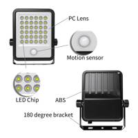 OUTLUX TE025 Proyector de Luz de Seguridad Solar 200W con Control Remoto, Recargable, para Exteriores, Estadio, LED, IP65, 90° de Haz, ABS