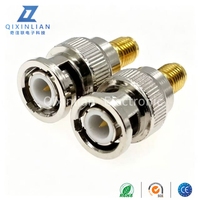 Adaptateur de connecteur coaxial BNC mâle 50 ohms vers SMA femelle plaqué or