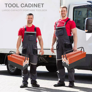 Hộp dụng cụ kim loại treo tường 3 tầng, di động, gấp gọn được, dùng cho nhà, studio, sửa chữa ô tô, nhà máy - Product Image 6