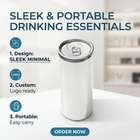 Canette en aluminium élégante de 330 ml, argentée, haute brillance, lisse, sans défaut, facile à transporter, étanchéité élevée, anti-fuite, pour bière et soda, vente en gros