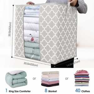 Wholesale Clothes Storage <b>Bags</b> 3-Pack Comforter Blanket Organizers 100L Large Capacity Containers with Visual Window - Product Image 3