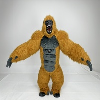 Costume de Mascotte Gonflable Gorille en Peluche Personnalisé OEM Usine, MOQ 1 Unité, 2,6m 3m, Impression Numérique, Promotion de Marque, Événement Halloween