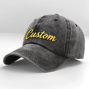 Gorras de Béisbol Personalizadas con Logotipo Bordado, de Alta Calidad, al por Mayor, Estilo Deportivo, Lavadas, de 6 Paneles, 100% Algodón, para Hombre - Product Image 1