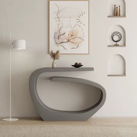 Console d'entrée multifonctionnelle en métal de style italien moderne et luxueux avec porte intégrée