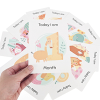 Cartes de jalons mensuels pour bébé en gros, mes premières cartes de jalons mensuels, accessoires photo pour nouveau-né (12 mois), cartes de premières fêtes pour bébé