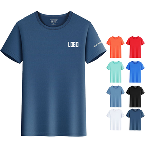 T-shirt à col roulé pour homme en nylon/coton de qualité supérieure, imprimé en sérigraphie, écologique, logo personnalisé, coupe classique, très vendu - Product Image 1