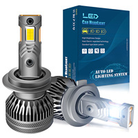 Phare LED Universel 70W Blanc pour Voitures 12V/24V Or Jaune Chaud Haute Puissance 4300 Double Tube Cuivre M7 6000K 6500K Nouveau H1