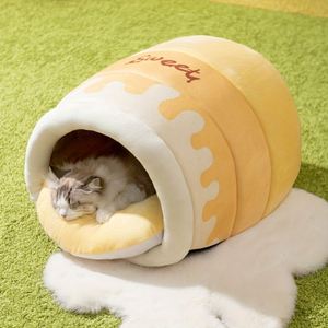 Pet Anti-Honeypot Nest Cat <b>Bed</b> Cave with Crystal Super Soft Sponge Filling Non-Slip Design Modern Pet <b>Bed</b> & Mat for Dogs Cats - Product Image 6