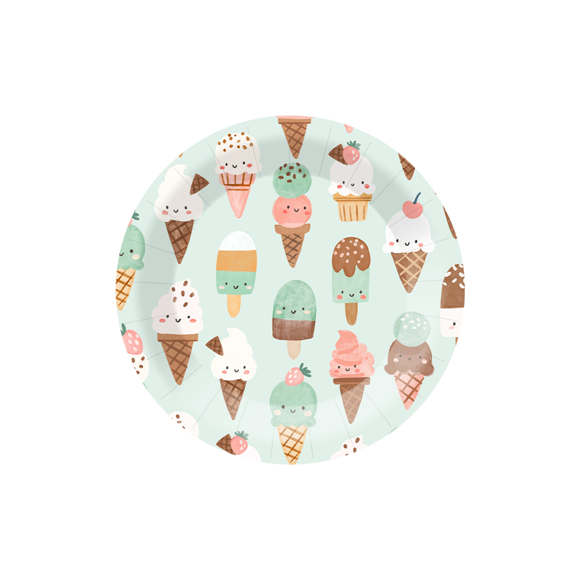 Plato de papel de 7 pulgadas * 8 unidades