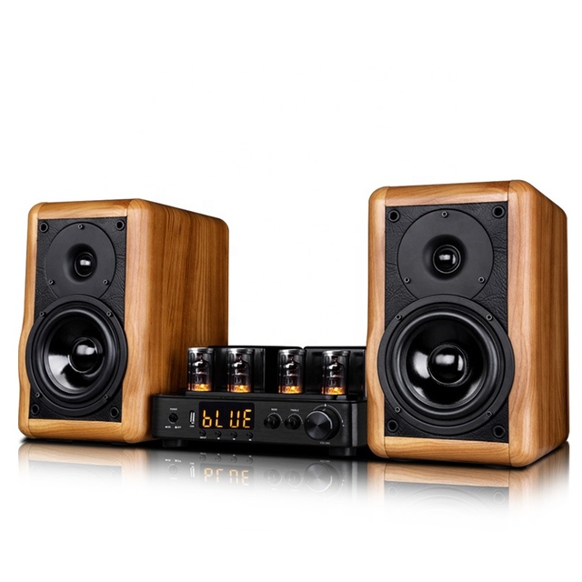 Vofull HiFi Bookshelf Speaker 100w Vacuum Tube Power Amplifier Passive Bookshelf Speakers