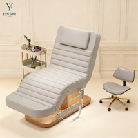 Lit de massage chauffant moderne pour salon, extra large, base en acier inoxydable doré, lit de beauté électrique pour spa, table de massage, lit pour extensions de cils