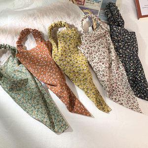 Bohème cheveux écharpe Floral carré écharpe femmes élastique cheveux sangle plage mignon doux chouchous Vintage décontracté bandeau - Product Image 4