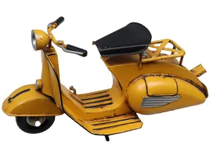 Hot sale Metal handicrafts scooter home decoration Iron Antique Crafts Vespa pedal motorcycle model