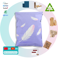 Emballage auto-adhésif imperméable, écologique et recyclable en poly co-extrudé 3 couches pour chaussures et chaussettes e-commerce (12x15.5)