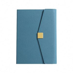 Agenda/Journal/Carnet de budget A5 en cuir PU grainé, avec reliure à anneaux dorés, pliable en trois, très populaire - Product Image 3