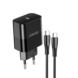 Chargeur USB-C Jokade 30W avec câble 1m noir, adaptateur de charge rapide - Product Image 1