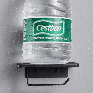 Porte-serviettes mural en alliage de zinc noir, porte-papier toilette pour salle de bain, support pour téléphone portable, rangement, design moderne - Product Image 2