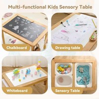 Table d'activités sensorielles Montessori en bois pour tout-petits, table d'étude multifonctionnelle en bois pour enfants, pour chambre d'enfant, salle de classe préscolaire