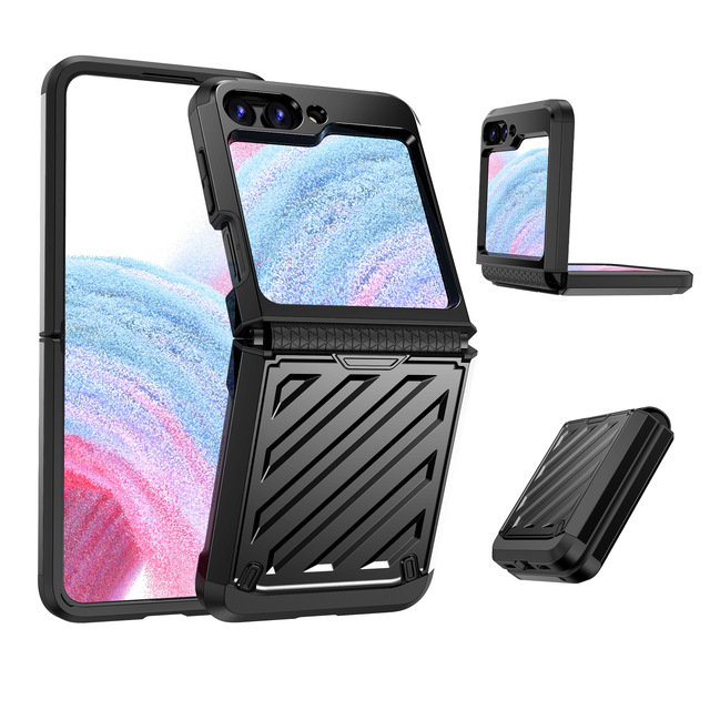 Manufacturer Armor Case for Samsung Galaxy Z Flip 6 Hard Cover Shockproof 2in1 TPU +PC Phone Case for Samsung Z Flip 6 Cases