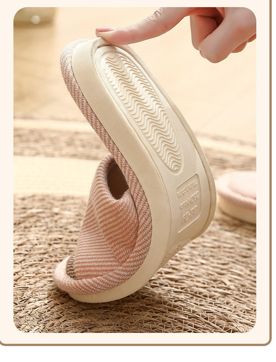 Ladies Designer Slippers Women Famous Brands Indoor House Winter Cotton Linen Shoes Wholesale