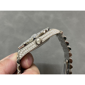 Reloj Deportivo Cronógrafo Automático de Lujo de Alta Gama 2025 para Hombre con Esfera Completamente Decorada con Diamantes, Logotipo Personalizado, Eta GPS, 41 mm, Resistente al Agua - Product Image 5