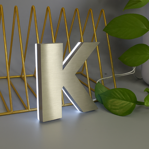 Letreros LED 3D Cursivos Cromados Autoadhesivos para Caja de Burbujas, Letras Minúsculas del Fabricante - Product Image 4