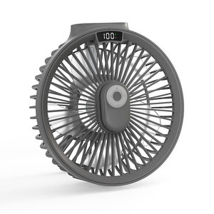 Portable Rechargeable Fan With Usb Charging Outdoor Camping Use White Light Yellow Gray Color Dc Motor 8-12 Hours <b>Battery</b> Life - Product Image 5