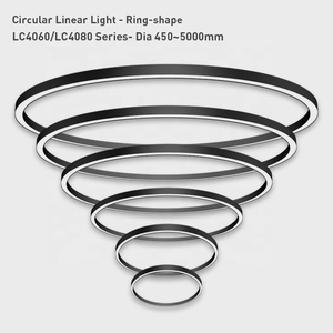 Lampe ronde personnalisée en forme de grande courbe, lumière linéaire, circulaire, ovale, plafond, anneau Led suspendu, cercle led, lustre moderne - Product Image 4